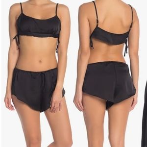 Free People HWY Crop Top and Shorts Pajama